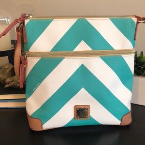 Dooney & Bourke Teal Chevron Stripe Handbag